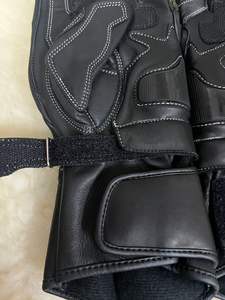 Gants de moto de qualité supérieure, gants de course professionnels pour moto, en cuir véritable, noirs, avec protection des articulations en carbone - Product Image 4