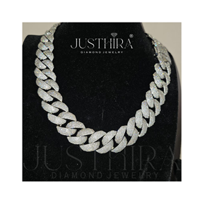Best Quality Luxury Iced Diamond Cuban Link Chain Hip Hop Jewelry Gold Plated <b>Statement</b> <b>Necklace</b> for Unisex Available For Sale - Product Image 1