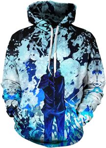 เสื้อฮู้ดอนิเมะลายพิมพ์ 3 มิติเต็มตัวสำหรับผู้ชายไซส์ใหญ่ สไตล์ฮิปฮอป สตรีทแฟชั่น ผลิตจากโพลีเอสเตอร์ 100% - Product Image 3
