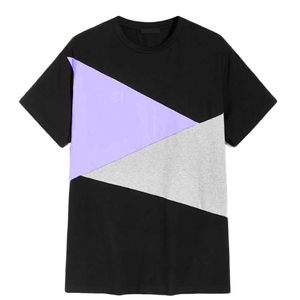 T-shirts Homme Respirants Color Block en Coton Bio Style Estival Tendance Décontracté Hauts d'Extérieur Vêtements Streetwear – Grande Vente - Product Image 4
