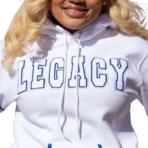 Sudadera con Capucha Blanca Estilo Universitario Unisex Zeta Phi Beta con Letras Griegas, Sudadera Informal de Estilo Urbano - Product Image 2