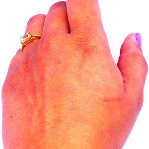 แหวนเงินแท้ 925 ชุบทอง ประดับพลอยบลูโทแพซทรงคลาสสิก สำหรับวันครบรอบและงานแต่งงาน - Product Image 5