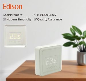 2025 Tuya Compatível Inteligente <span class=keywords><strong>Zigbee</strong></span> Termostato para Aquecimento de Água Design Moderno ABS + PC + V0 para Hotéis Villas Apartments - Product Image 2