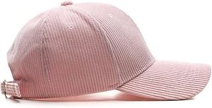 Gorra de Béisbol de Pana Rosa Unisex, 5 Paneles, Cierre Trasero Ajustable, Color Sólido, Informal, para Primavera y Verano - Product Image 4