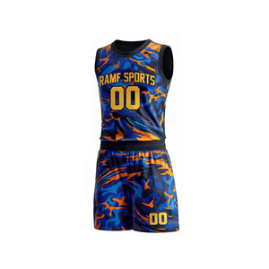 Uniforme de basket-ball sublimé, logo personnalisé, nom personnalisé, design personnalisé, couleur unie, unisexe, sans manches, respirant, antibactérien, séchage rapide - Product Image 2