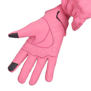 Unisex Biker <b>Gloves</b> Pink Cotton Polyester Premium Quality Full Finger Hook Loop Closure for Outdoor Motorcycle <b>Motobike</b> Riding - Product Image 5