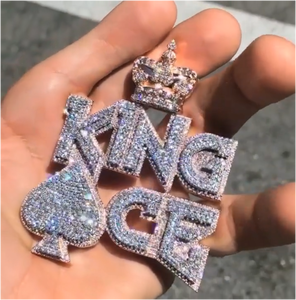 สร้อยคอชื่อสั่งทำ ทองประดับเพชร มอยส์ซาไนต์ เพชร VVS พร้อมจี้ตัวอักษรแบบกำหนดเองสำหรับผู้หญิง - Product Image 5