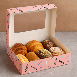 Custom Printing Food Grade Grease-Resistant Pastries Sushi Crystal Candy Paper Boxes - Product Image 2