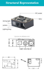Módulo de escáner de código de barras 2D MRZ <span class=keywords><strong>OCR</strong></span> Passport, motor de código QR integrado de escaneo de larga distancia DE2690D con placa de prueba, Cable USB - Product Image 2