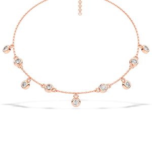 Collar de Diamantes de Corte Redondo Premium con Cadena, Collar de Diamantes Naturales con Certificado IGI para Mujer - Product Image 5