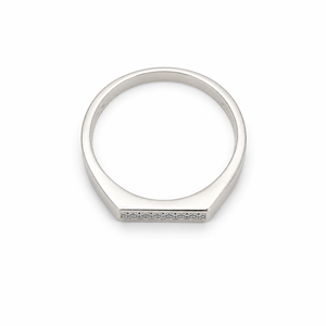 Bague pour homme en argent sterling 925 avec diamant, design géométrique à rayures, poli brillant, pour mariage, fête, usage quotidien, cadeau, bijou - Product Image 5