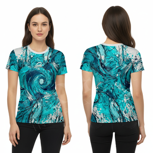 Camisetas de Yoga y Fitness con Diseño Personalizado Impreso de Alta Calidad, Transpirables, de Secado Rápido, Elásticas y Deportivas - Product Image 3