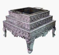 Cérémonie de Pooja traditionnelle artisanale de luxe en aluminium Hawankund, rituels de mariage, utilisation en extérieur et en intérieur, livraison rapide
