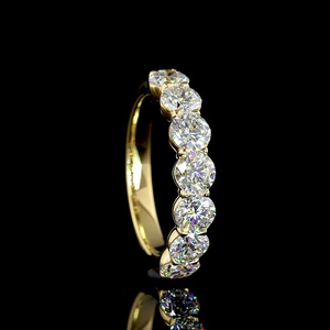 Bague de mariage en or 18 carats pour femme, avec diamant Moissanite de laboratoire de luxe, taille brillant rond 2 carats, certifiée IGI, vente en gros d'usine - Product Image 4