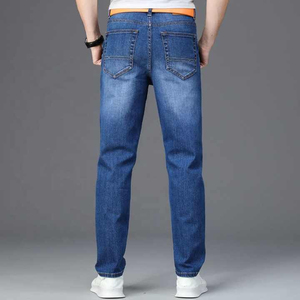 2025 High Quality Men's Casual Denim <b>Jeans</b> Pants Stylish Straight Style <b>with</b> Mid <b>Waist</b> Factory Direct High Street Fashion - Product Image 2