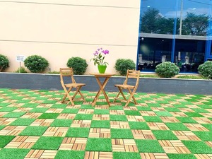 Viet Wood 300x300mm Contemporary Waterproof Anti-Slip Vietnam Acacia Outdoor <b>Decking</b> Matt Finish Oiling Surface 5+ Year Warranty - Product Image 4