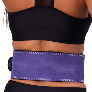 Cinturón de Piel Morado para Levantamiento de Pesas, Hebilla Ajustable, Soporte Lumbar para Entrenamiento de Fuerza, Unisex, para Gimnasio - Product Image 4