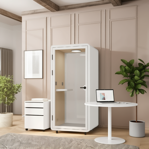 SOLO Hipod Aluminum Frame Indoor Office Pods Soundproof Booths with LED Lighting for Home or Office Use and <b>Privacy</b> Features - Product Image 3