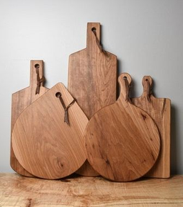 Round Acacia Wood Cutting Board with Handle Serving Board Solid Wood <b>Kitchen</b> Chopping Board Food Grade OEM - Product Image 3