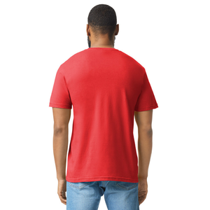 เสื้อยืดผู้ชายสีแดง CVC ผ้าคอตตอนผสมเนื้อนุ่ม คอกลม แขนสั้น ระบายอากาศได้ดี เหมาะสำหรับใส่ทุกวัน รับสั่งทำ - Product Image 2