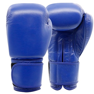 Dernier modèle de gants de boxe professionnels en cuir de vache noir pakistanais, lacés, respirants, pour l'entraînement et les combats - Product Image 1