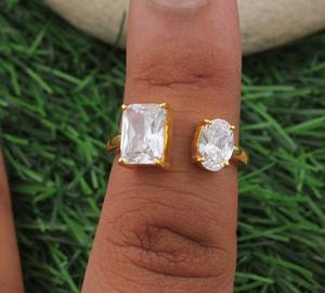 Women's Gold Plated Sterling Silver Simple Stackable <b>Thin</b> Band Minimalist Wedding <b>Ring</b> Tarnish Resistant Jewelry - Product Image 5