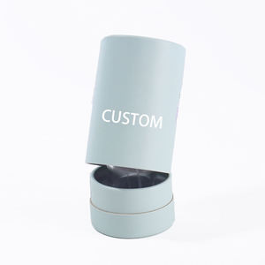 Custom Luxury Eco-friendly Biodegradable Disposable Rigid Paperboard Cylinder Gift Packaging Gold Foil UV Coating Embossing Logo - Product Image 3