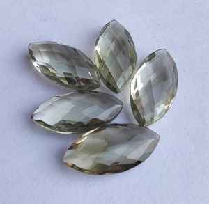 Ametyste verte naturelle, taille marquise briolette, coupe damier, pierre précieuse calibrée, pierre en vrac pour la création de bijoux - Product Image 6