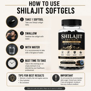Gélules de Shilajit de l'Himalaya + Huile de Nigelle OEM les plus vendues, 30 unités – Gélules de Shilajit Premium pour l'énergie et le soutien de l'endurance - Product Image 4