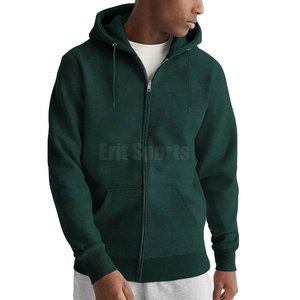 Premium Cotton / Fleece Casual Streetwear Full Zip Up Hoodies Comfortable Fit For Daily Wear Outdoor Activities <b>Men</b> Hoodies - Product Image 2