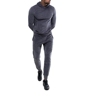 Conjunto Deportivo de Invierno para Hombre, Talla Grande, Informal, de Algodón, Personalizado, de Felpa, Dos Piezas, para Correr - Product Image 1