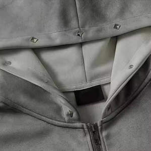 Sweat à capuche en strass de haute qualité, personnalisé, coupe ample, entièrement orné de strass, manches longues - Product Image 3