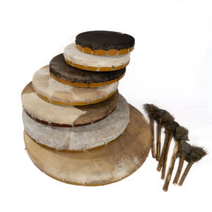 กลองทรงกลมแบบดั้งเดิมของชาวชาแมน ทำด้วยมือจากหนังสัตว์ กลองศักดิ์สิทธิ์สำหรับการทำสมาธิ โยคะ และการบำบัดด้วยพลังงาน - Product Image 6