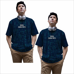 เสื้อยืดผ้าฝ้ายเนื้อนุ่ม 100% สำหรับผู้ชาย พิมพ์ลาย ผลิตในปากีสถาน ทรงหลวม คุณภาพสูง - Product Image 5