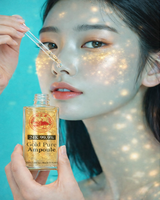TAZO COMPANY Sérum Ampoule à l'Acide Hyaluronique et Or 24K 30ml Hydratant Visage Coréen Anti-Âge Revitalisant pour la Peau pour Femmes