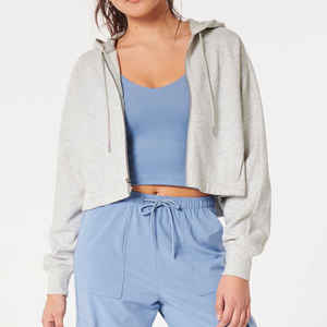 Conjunto de Sudaderas Cortas de Color Sólido para Mujer, Último Estilo, Personalizado con su Logotipo - Product Image 1