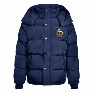 <b>Men</b> Winter Bubble Jacket Casual Streetwear Custom Logo Stand Collar Breathable <b>Thermal</b> Insulated Quilted Puffer Jacket - Product Image 5