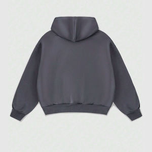 Sudadera con Capucha Minimalista para Hombre, Cuello Alto, Estilo Holgado, Lisa, Ropa Urbana, Abrigo Cálido de Invierno, Tendencia Moderna, Sudadera Simple para Hombre - Product Image 2