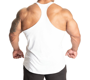 2025 Custom Summer Sleeveless Polyester Gym Stringer Top for Men Breathable and Fitted Knitted Muscle Tank TopBY AMAZING INDUSTR - Product Image 6