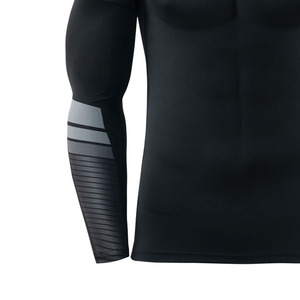 เสื้อผ้ากีฬาผู้ชายแบบกำหนดเอง OEM โพลีเอสเตอร์ สแปนเด็กซ์ ไนลอน โลโก้ส่วนตัว เสื้อยืดออกกำลังกาย เสื้อยืดฟิตเนส เสื้อยืดผู้ชาย - Product Image 6