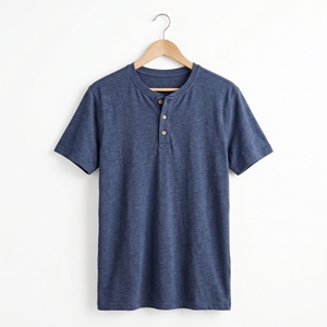 เสื้อยืดเฮนลีย์แขนสั้นผู้ชาย ผ้าฝ้ายถัก 100% ทรงลำลอง กระดุมติดหน้า แห้งเร็ว ใส่ได้ทุกวัน - Product Image 2