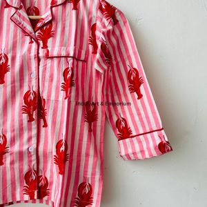 Nueva Llegada: Conjunto de Pijama para Mujer, 100% Algodón, Estampado Indio, Secado Rápido, Cuello en V, Manga Larga, Casual - Product Image 6