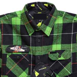 เสื้อเชิ้ตผ้าแฟลนเนลผู้ชายแบบกระดุมติด ป้องกันรอยยับ ขายดี - Product Image 5