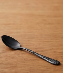 Stainless Steel <b>Set</b> Of 5 <b>Black</b> Color Coated <b>Cutlery</b> 2 Color Tone Handle Flatware Used In Kitchenware Tabletop Cafe Home - Product Image 3