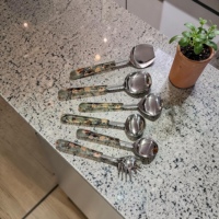 Paniers de rangement en métal multifonctionnels écologiques modernes, 6 pièces, avec poignées à motifs géométriques, pour la cuisine
