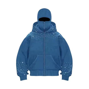Sweat-shirt double couche streetwear OEM, hoodie vieilli, délavé à l'acide, coupe oversize, ourlet brut, en coton, style vintage hip-hop, pull personnalisé pour homme - Product Image 4