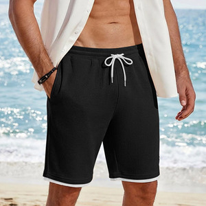 Shorts pour hommes de haute qualité 100% coton, anti-rides, personnalisés, décontractés, sportifs, fitness, style plage - Product Image 1