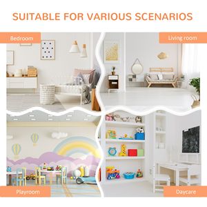 Bianco Freestanding armadietto per bambini con cassetti portaoggetti giocattolo Organizer e libreria espositore per camera da letto guardaroba - Product Image 6