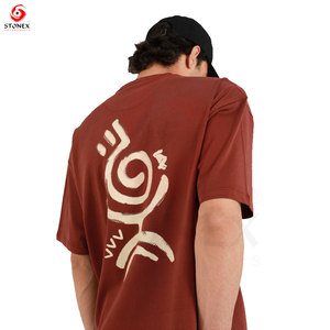 ผู้ผลิตจำหน่ายเสื้อยืดสตรีทแวร์ผู้ชายทรงปกติ ผ้าคอตตอนหนานุ่ม เป็นมิตรกับสิ่งแวดล้อม พิมพ์ลายด้วยความร้อน เสื้อยืดพื้นฐาน รับสกรีนโลโก้ - Product Image 2