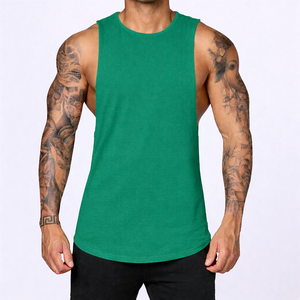 Débardeur de musculation et fitness pour homme 100% Coton, couleur unie, léger, pour l'été, la course et l'entraînement - Product Image 3